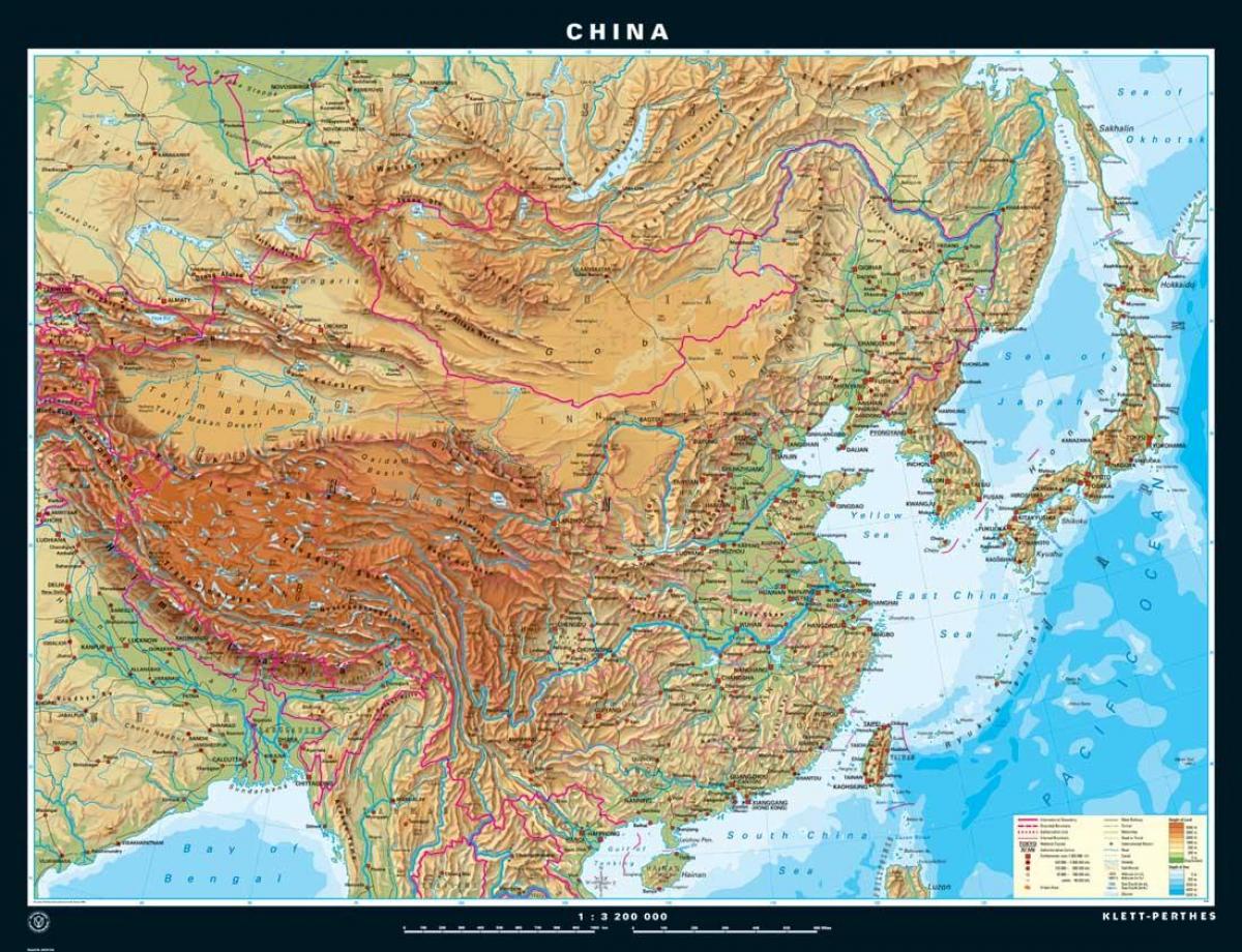 morfologický mapu Číny