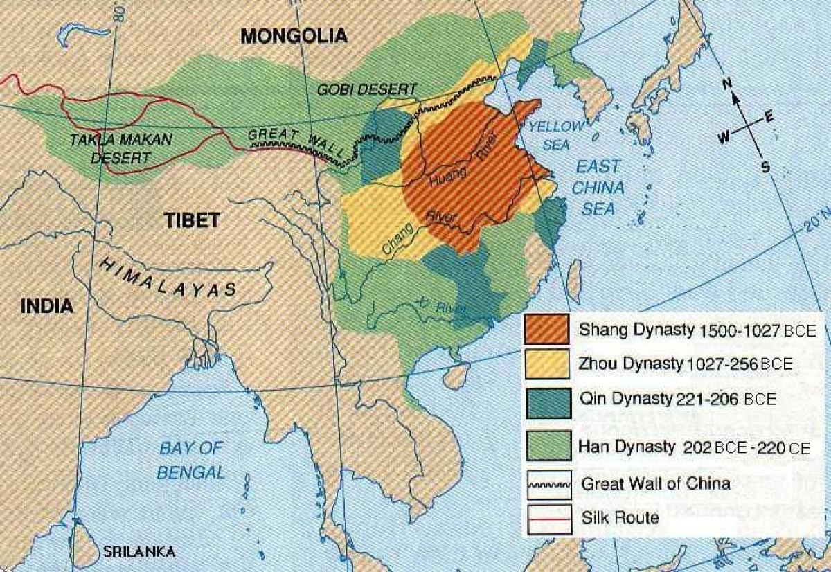 starovekej Číne geografia mapu