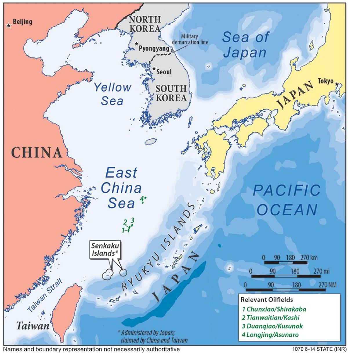 mapa východnej Číne more