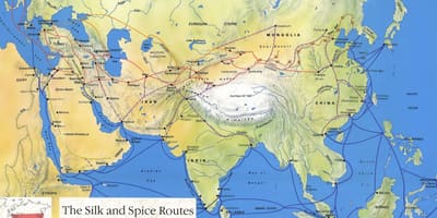Silk road Čína mapu